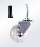 50 mm Art. Transparent tappipy�r�, keveisiin kalusteisiin
