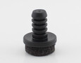 Push in feet with felt pad, black / brown