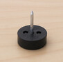 Rubber nail glide, Ø 20 x 7 mm, black