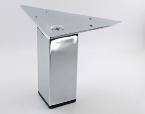 Metal leg 38x38 mm, chrome plated