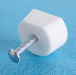 Shelf support with nail