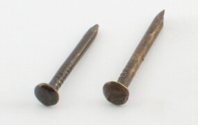 Patinated nail for antique handles
