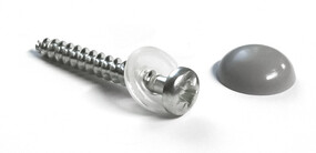 Screw cover cap, grey, white and black