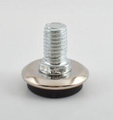 Säätöjalka Ø 30 / M10x15 mm, niklattu / musta