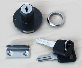 Cylinder lock Art. P801, black