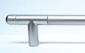 Bar handle Art. BAR 128, dull nickel plated