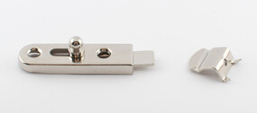 Bush Catch  50x15mm, nickel plated + counter plate