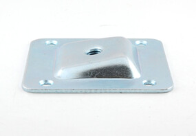 Plate fastener 64x58 mm / M8, zinc plated, 10-deg.