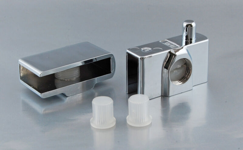 Glass door hinge F026/027, chrome, pair