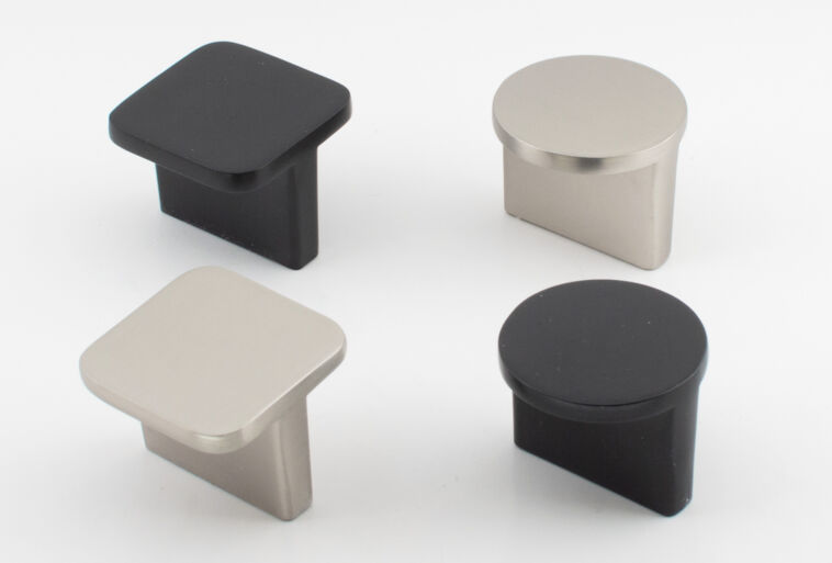 Knob Vega, nickel plated and black