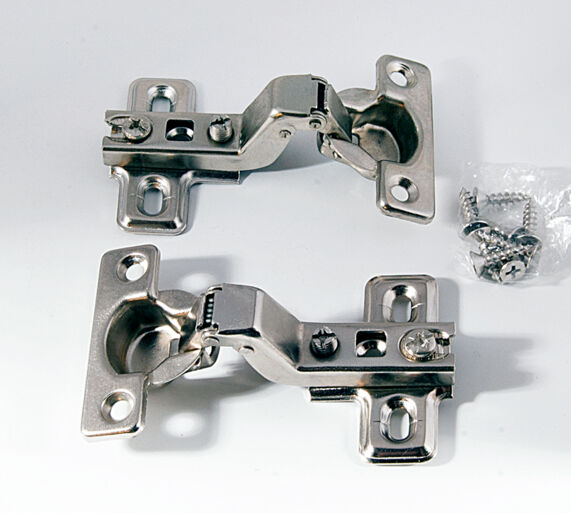 Package of 2 hinges, inset, slide on fixing