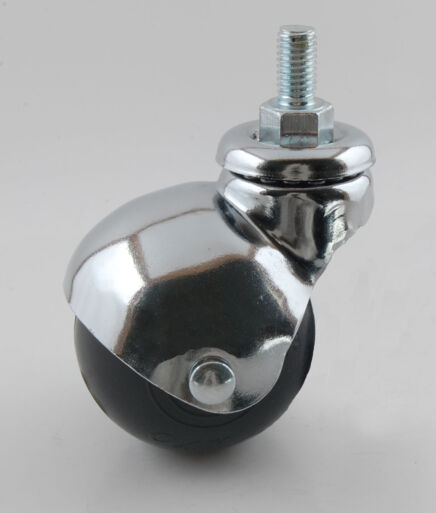 Ball castor, rotates, rubber