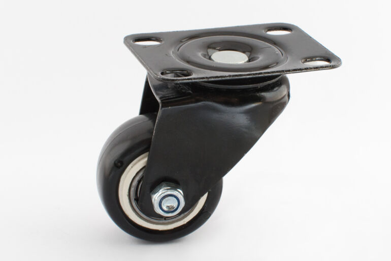 40 mm Industrial castor, with plate, black