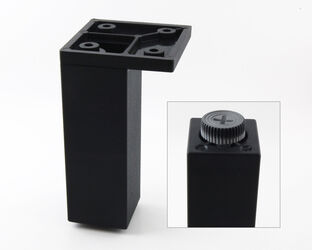 Kalustejalka 33x33, säädettävä, muovia