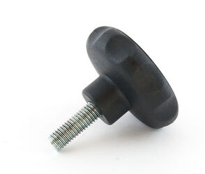 Musta uros käsipyörä kuusioruuvin kanssa 