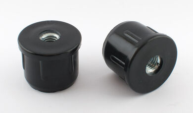 Plastic insert with metal threads for round tube, M10
