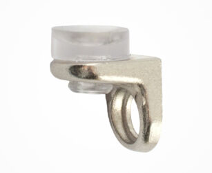 Glass Support with suction cup, nickel