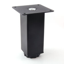 Säädettävä musta neliskanttinen kalustejalka