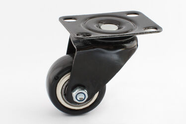 40 mm teollisuuspyörä laattakiinnityksellä ilman jarrua