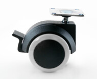 50 mm Furniture Castor Soft, with plate