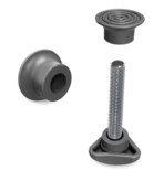 Muovihattu Ø17 mm, M6 kierretapin päähän, musta