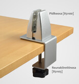 Desk screen clamp with C-bracket