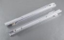 Roller slide, white, bottom mounted, pair