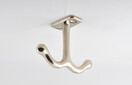 Clotches hook for two, nickel plated